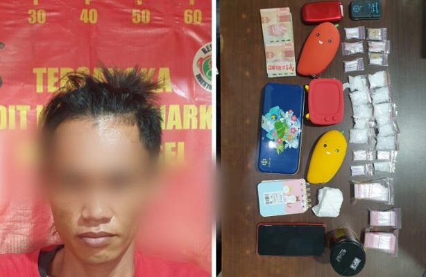 Tersangka ditangkap Subdit 3 Ditresnarkoba Polda Kalsel